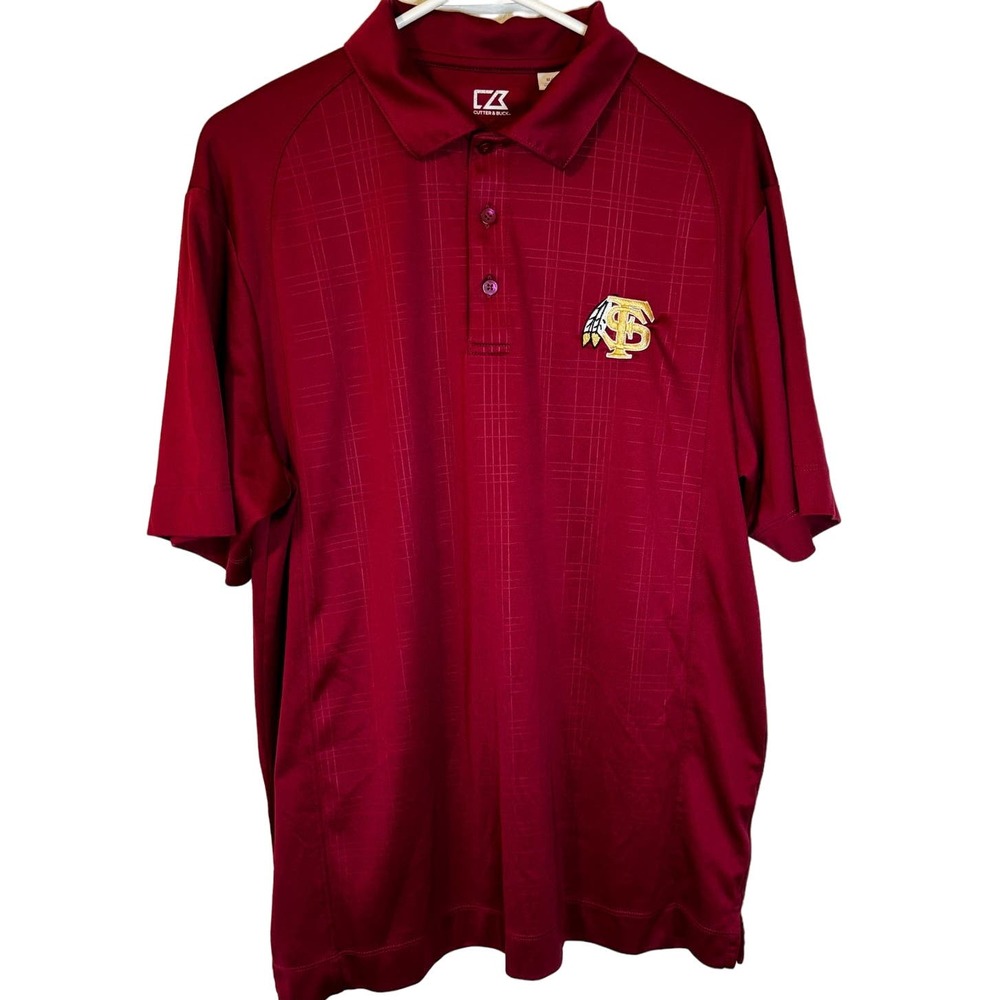 Cutter & Buck FSU Florida State Seminoles Men’s Polo Moisture Wick Medium